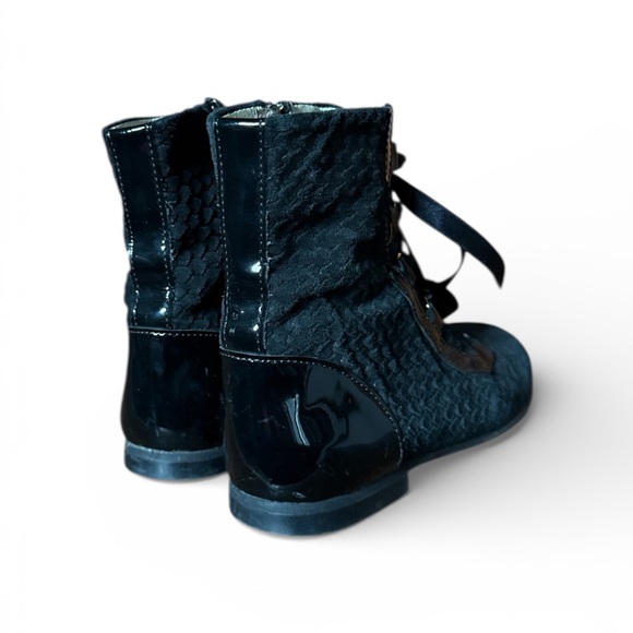Petite Maison Kids Rusalka black leather boots sz 28 / us 11 - Picture 5 of 11